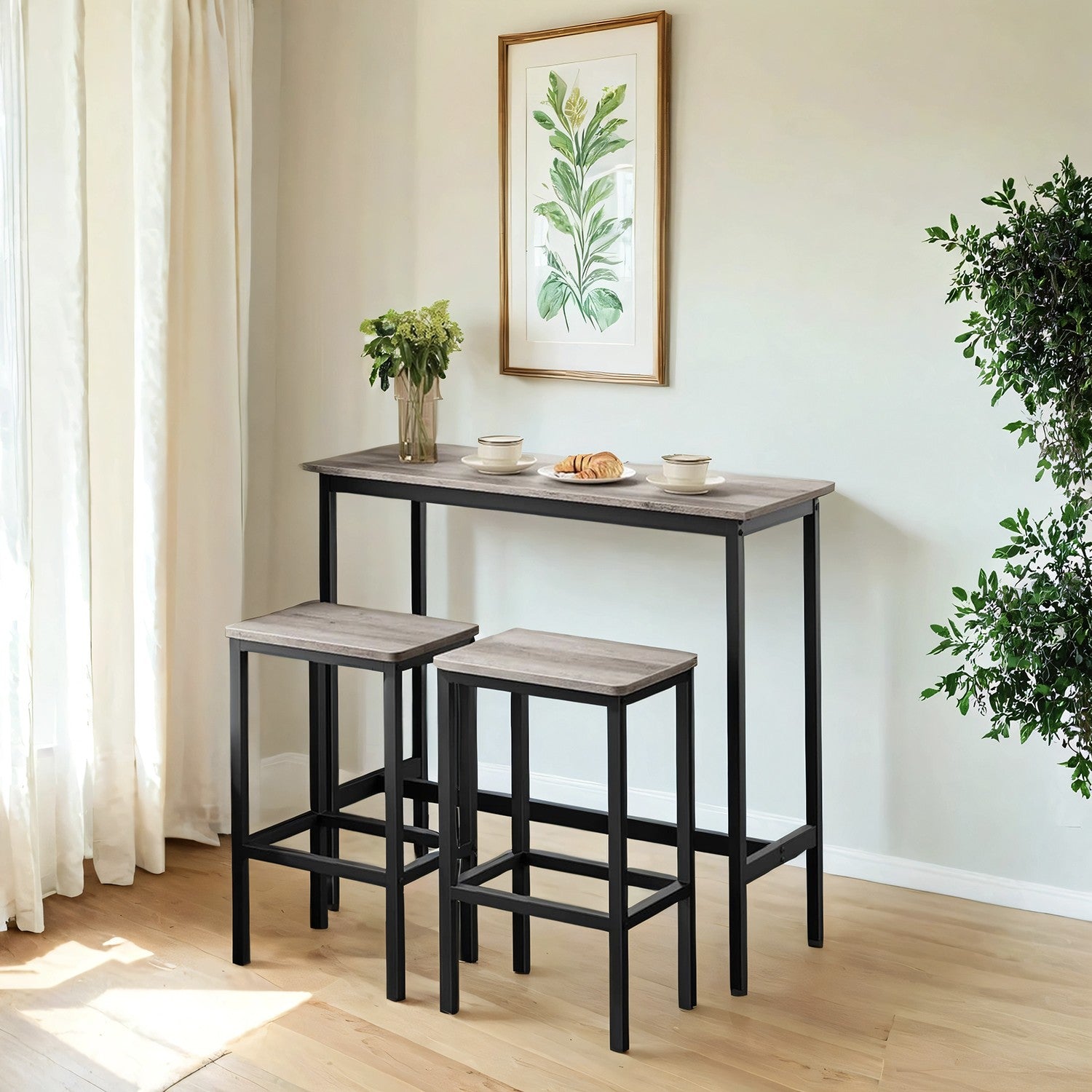 Bar table with 2 chairs, bar table with bar stool set, dining group