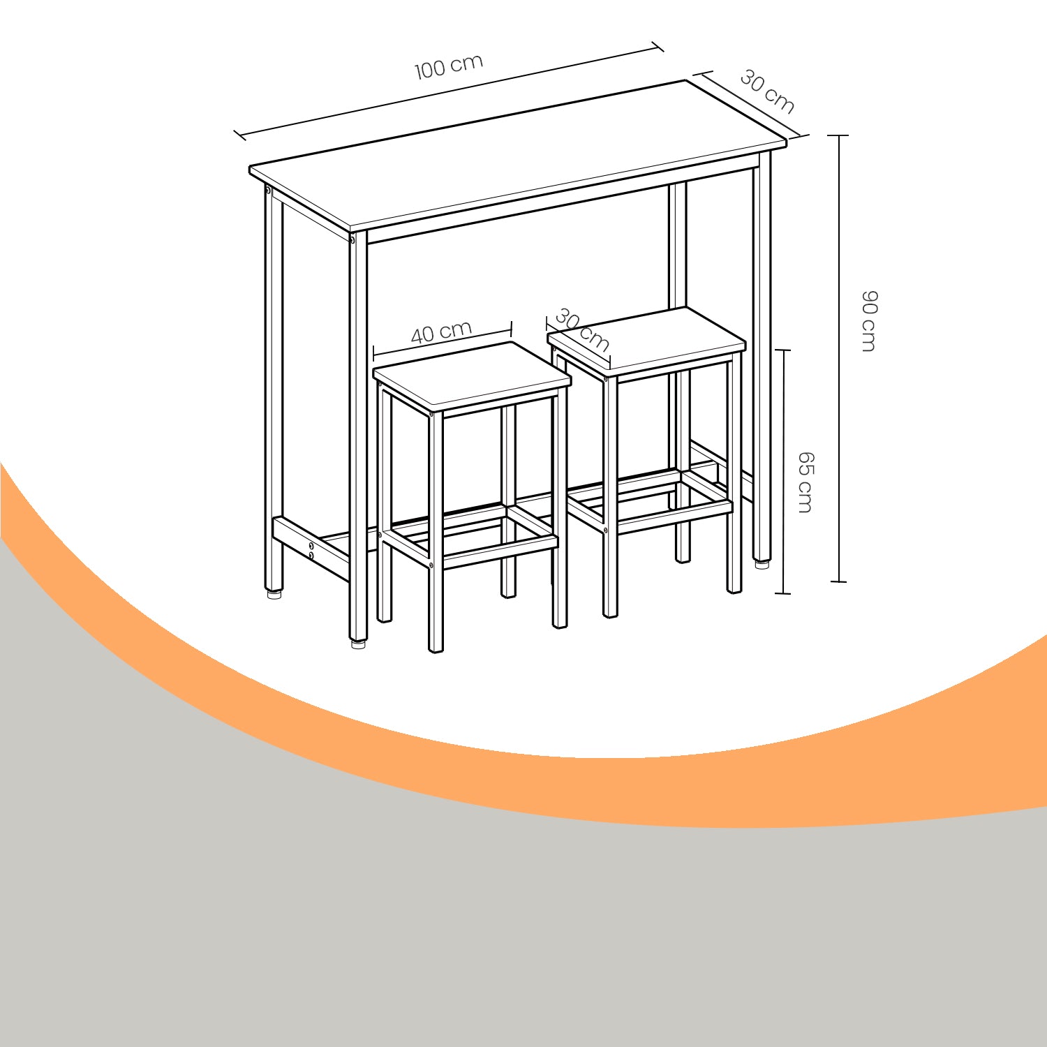 Bar table with 2 chairs, bar table with bar stool set, dining group