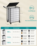 Laundry basket-removable-for laundry room-ink-black-wolkwit