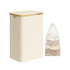 Laundry basket 90 liters with removable laundry bag cream white