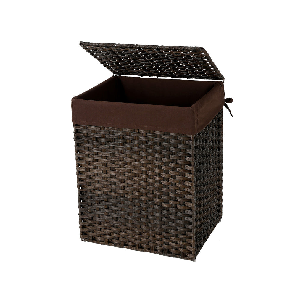 Laundry basket - Polyrotan - 90 L - Brown