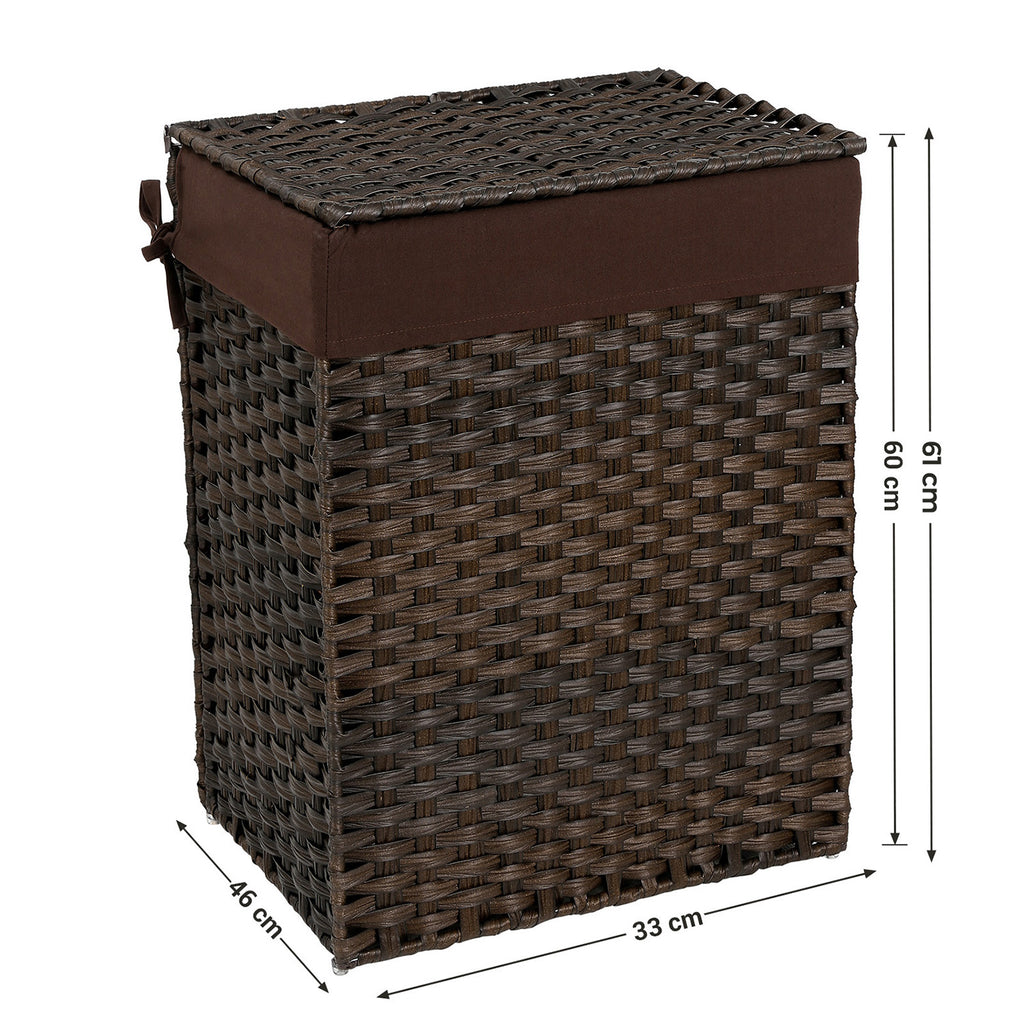Laundry basket - Polyrotan - 90 L - Brown