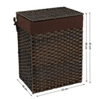 Laundry basket - Polyrotan - 90 L - Brown
