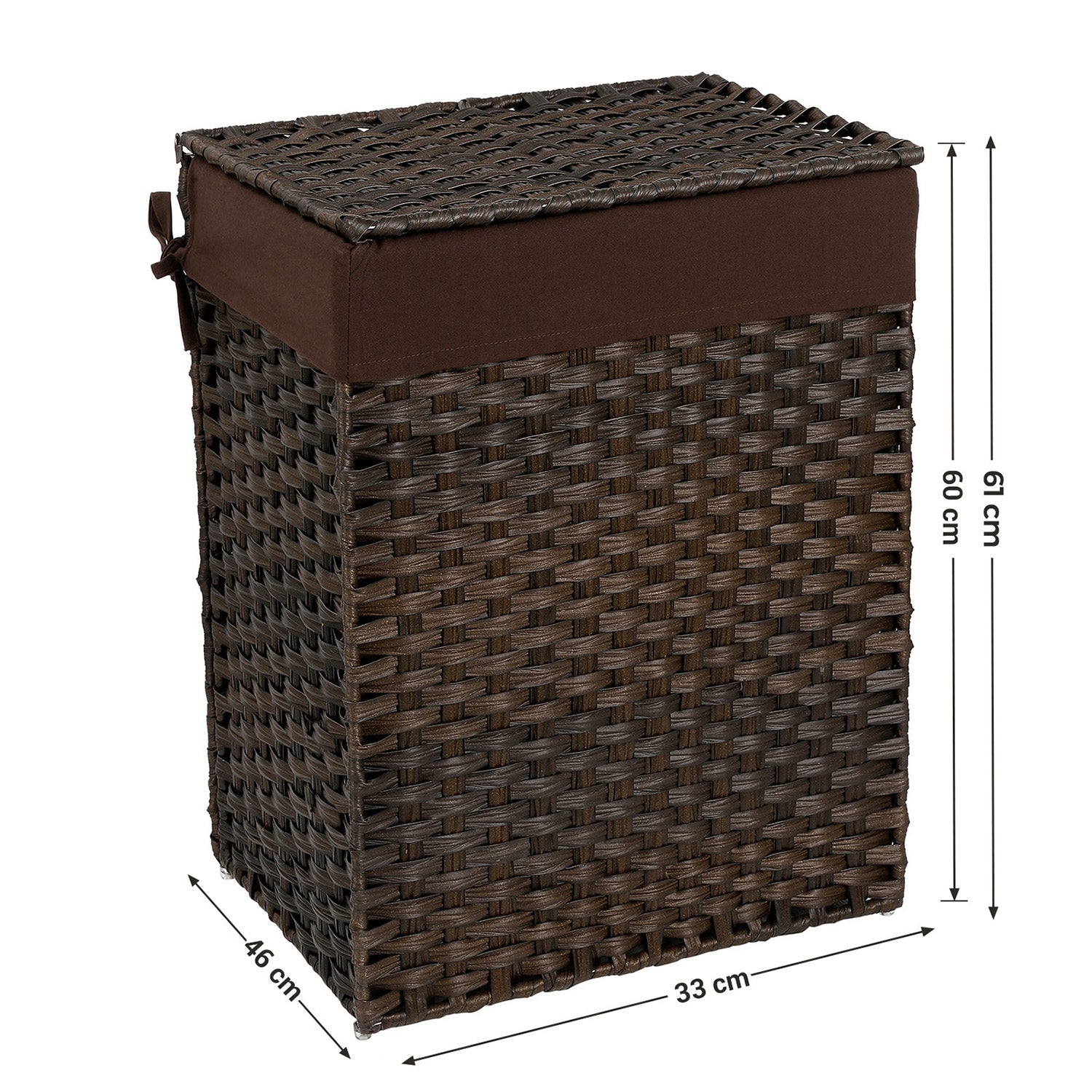 Laundry basket - Polyrotan - 90 L - Brown
