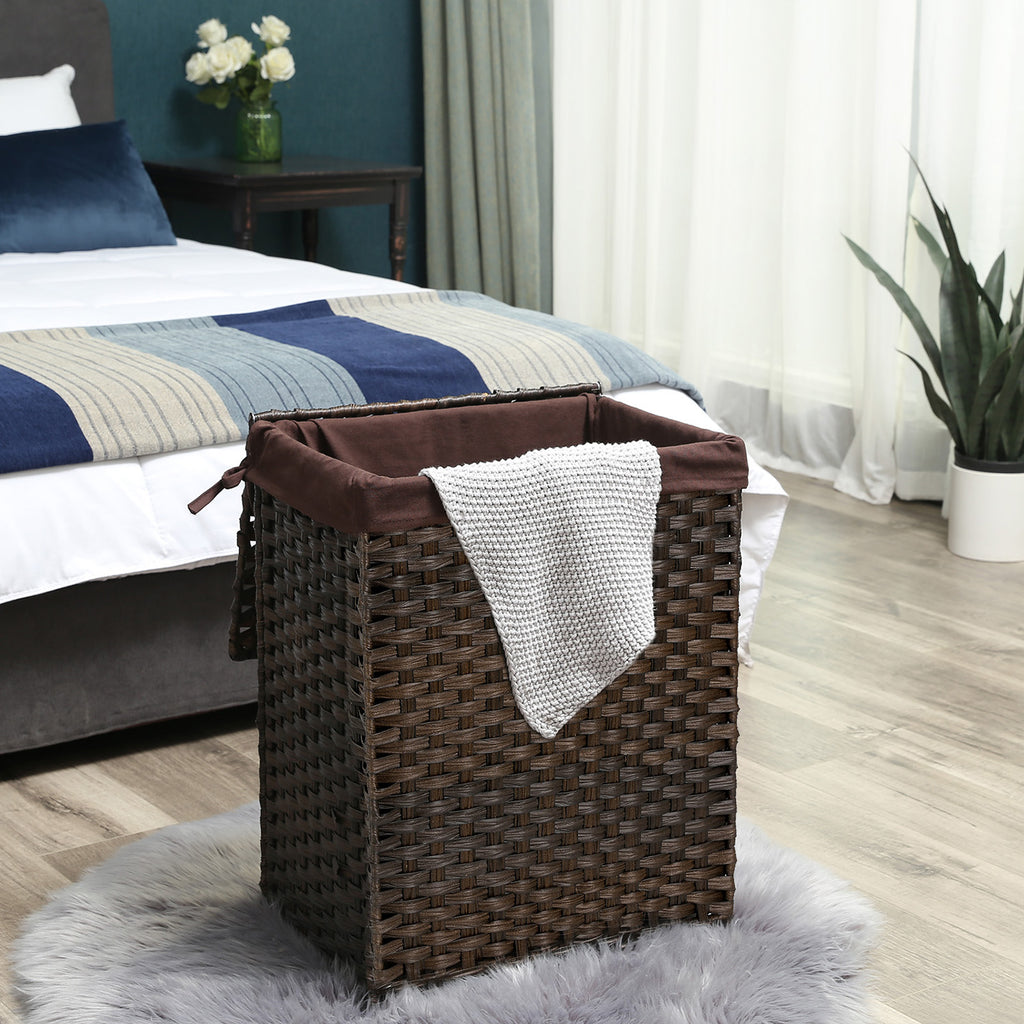 Laundry basket - Polyrotan - 90 L - Brown