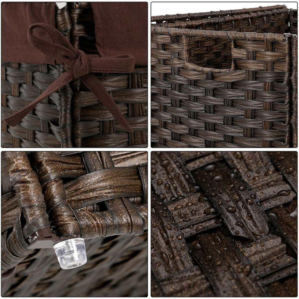 Laundry basket - Polyrotan - 90 L - Brown