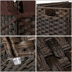 Laundry basket - Polyrotan - 90 L - Brown