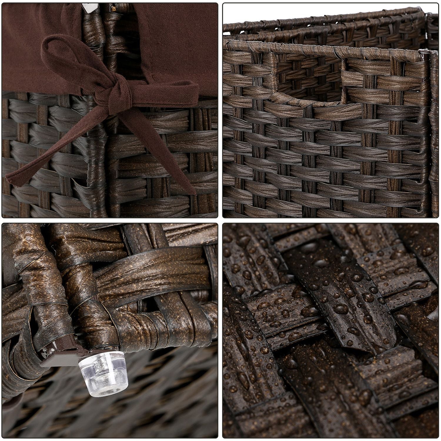 Laundry basket - Polyrotan - 90 L - Brown