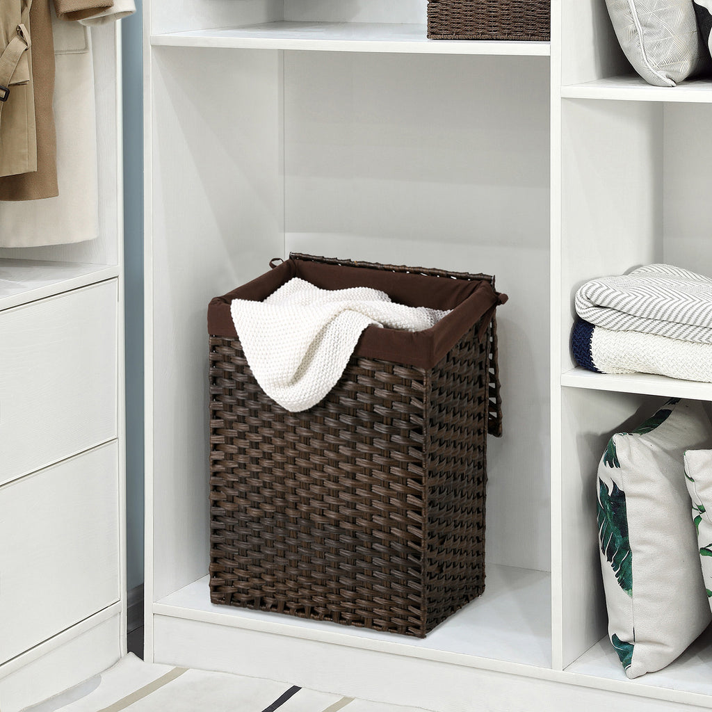 Laundry basket - Polyrotan - 90 L - Brown