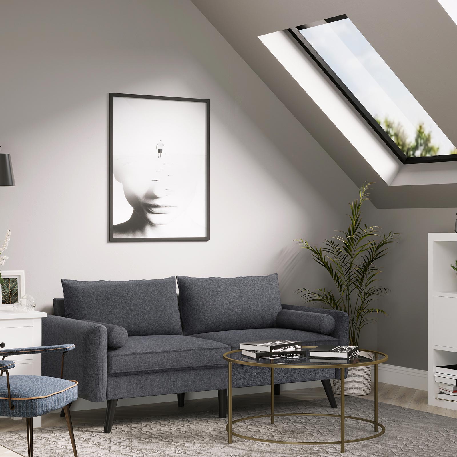 Bank 3-seater-Gray