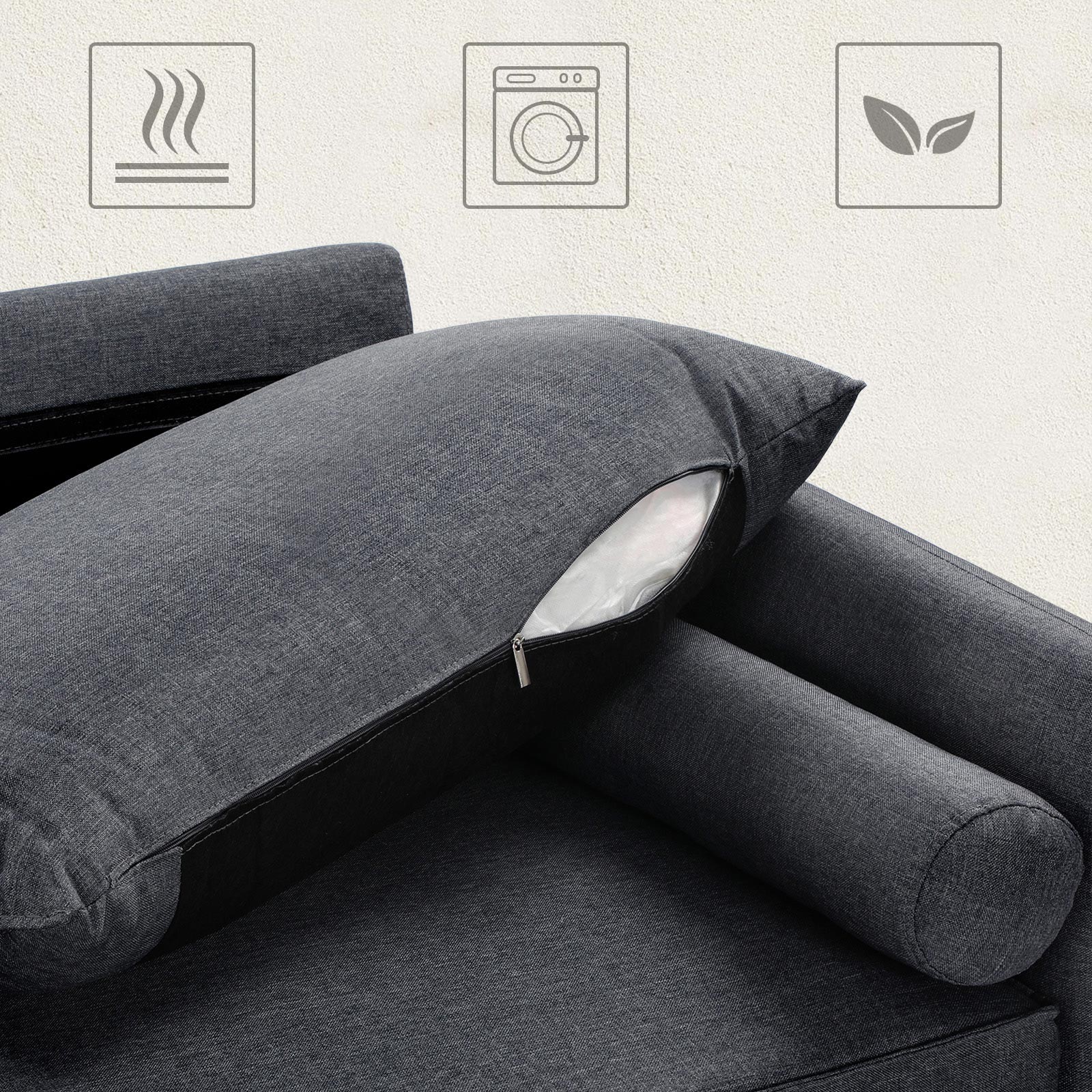Bank 3-seater-Gray