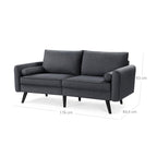 Bank 3-seater-Gray