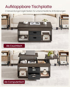 Coffee table with 2 drawers and courses asbruin