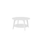 Round coffee table - 2 levels - with storage space - 80 x 45 cm - foggy gray