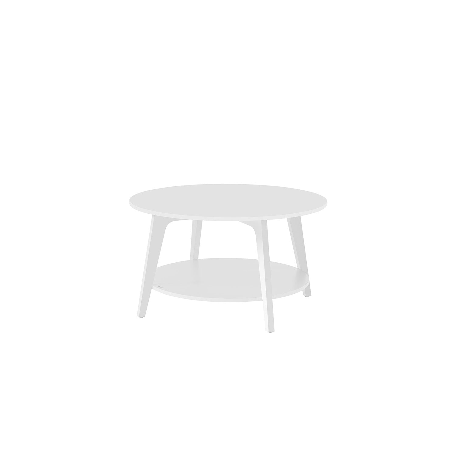 Round coffee table - 2 levels - with storage space - 80 x 45 cm - foggy gray
