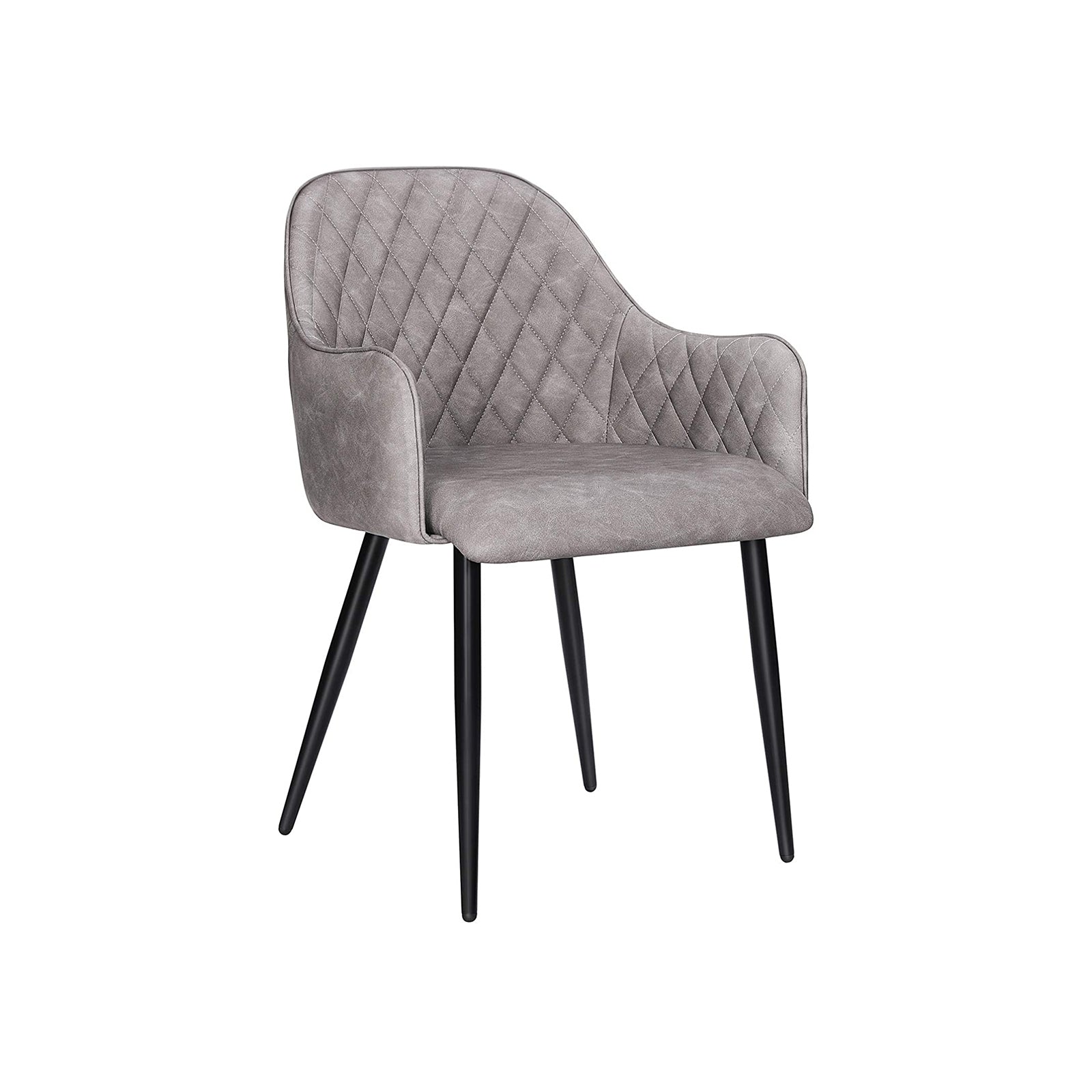 Dining room chair - Kitchen chair - Velvet seat - Metal legs - brown
