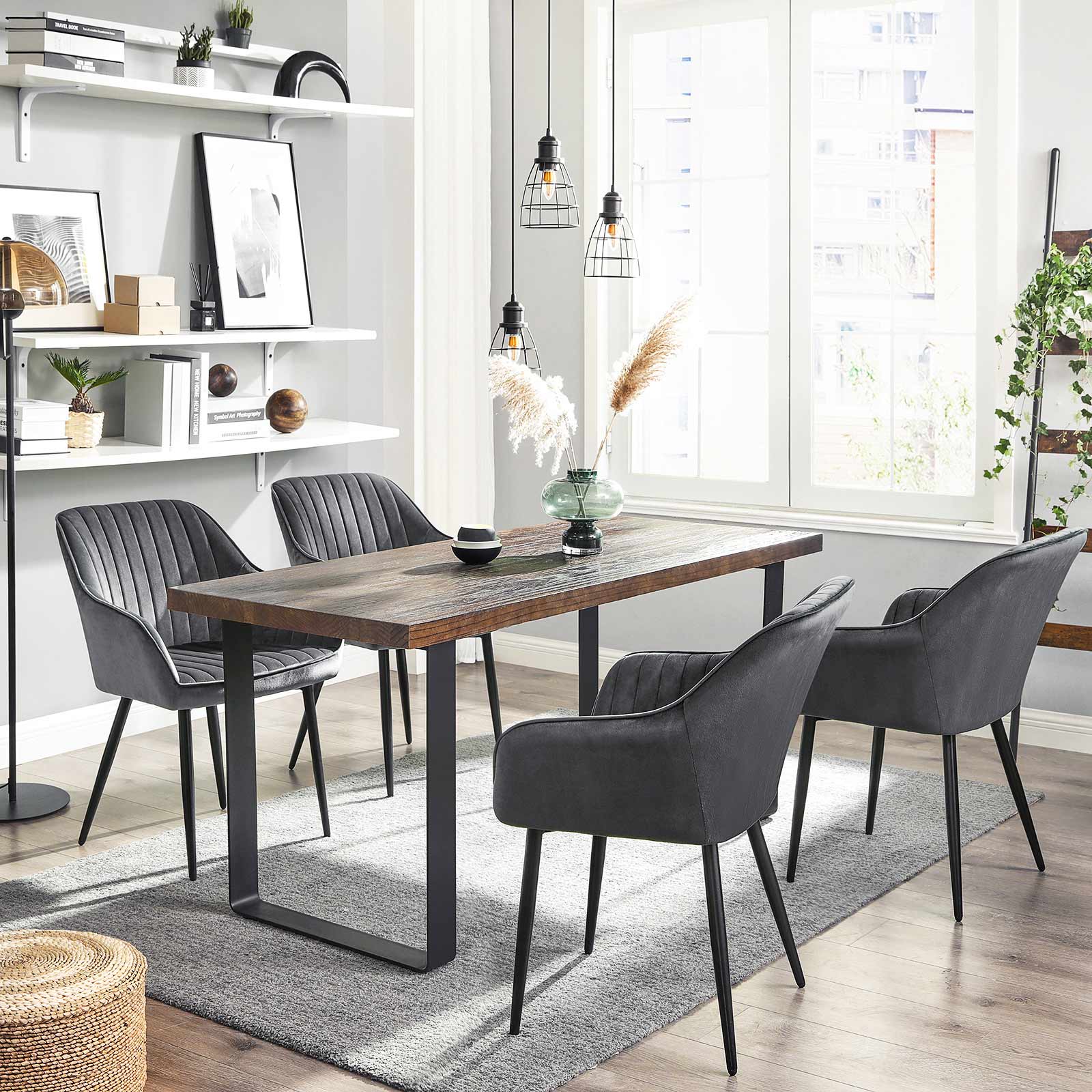 Dining room chair - armchair with armrests - Updated - Gray