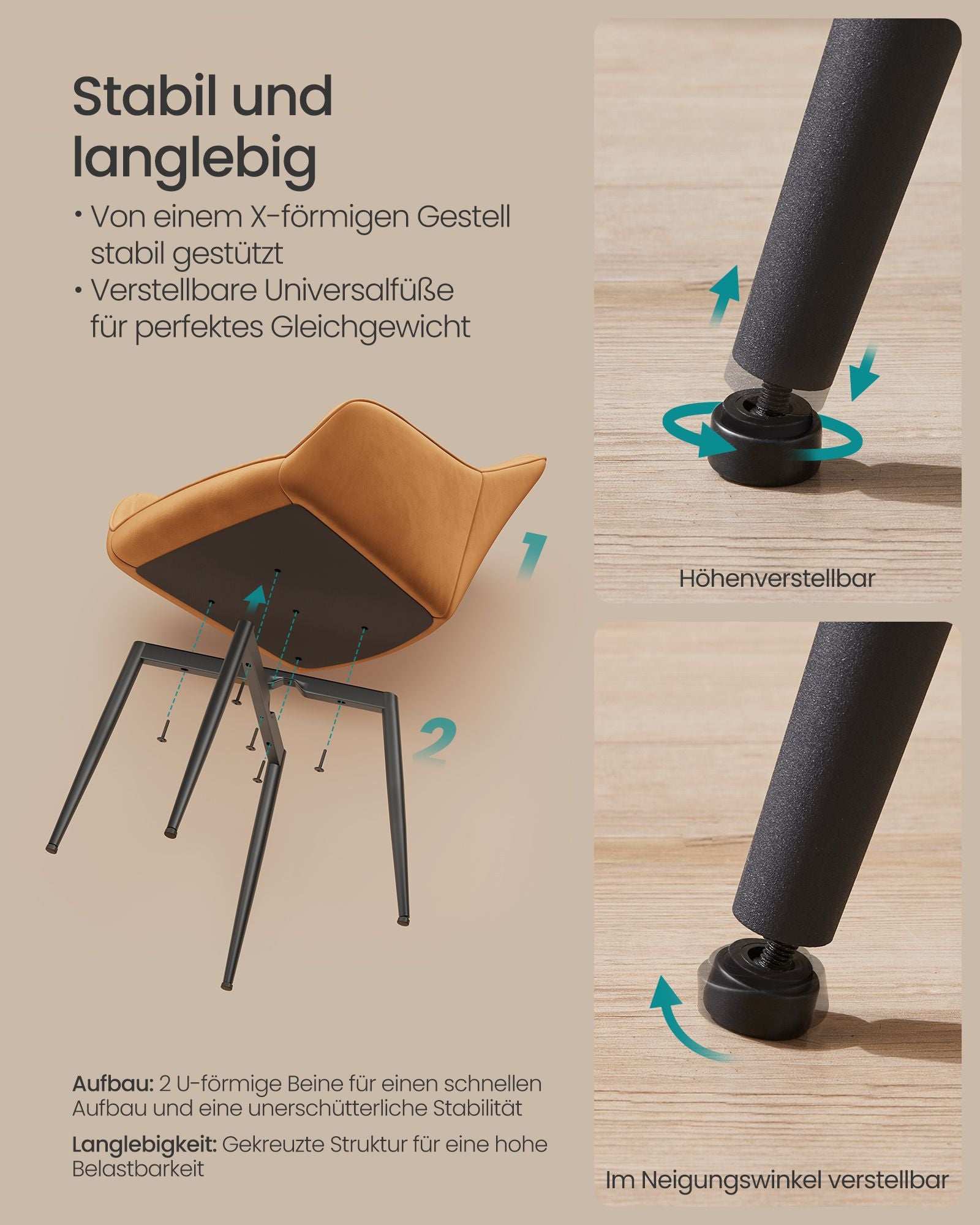 Dining room chair-with armrests, caramel brown ink black