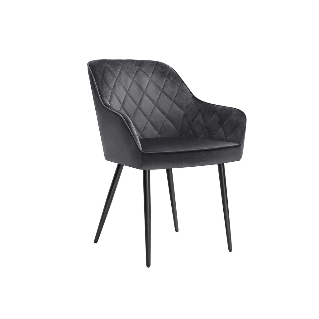 Dining room chair - Set of 2 - Chairs from Suede - Gray