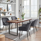 Dining room chair - Set of 2 - Chairs from Suede - Gray