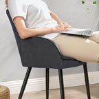 Dining room chair - Set of 2 - Chairs from Suede - Gray