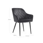Dining room chair - Set of 2 - Chairs from Suede - Gray