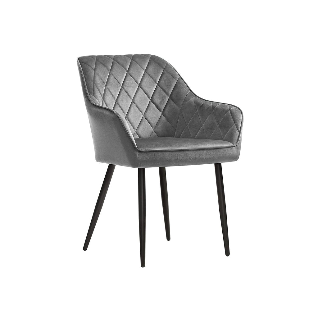 Dining room chair - Set of 2 - Chairs from Suede - Gray