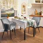 Dining room chairs with armrests set of 6 gray