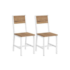 Dining room chairs - Set of 2 - Kitchen chairs - Metal frame - Gray