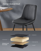 Dining room chair - with ink -black backrest