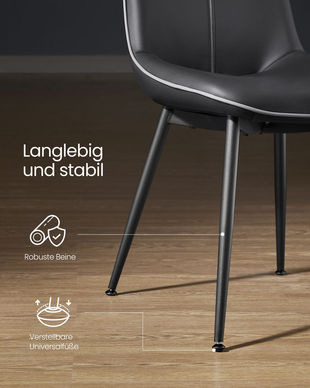Dining room chair - with ink -black backrest
