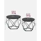Side table - Set of 2 - Coffee tables - Black