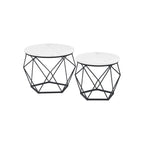 Coffee tables - Set of 2 - Industrial - Vintage Brown/Black