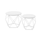 Coffee tables - Set of 2 - Industrial - Vintage Brown/Black
