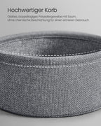Side table-with basket-ebony black-leigh-free fabric