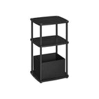 Modern side table - 3 storage boards - natural beige