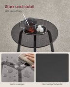 Side table with 2 levels and Leigrijze Glass Sheet