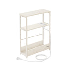 Side table - With 3 shelves - narrow - cream white