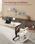 Side table - With 3 shelves - narrow - cream white