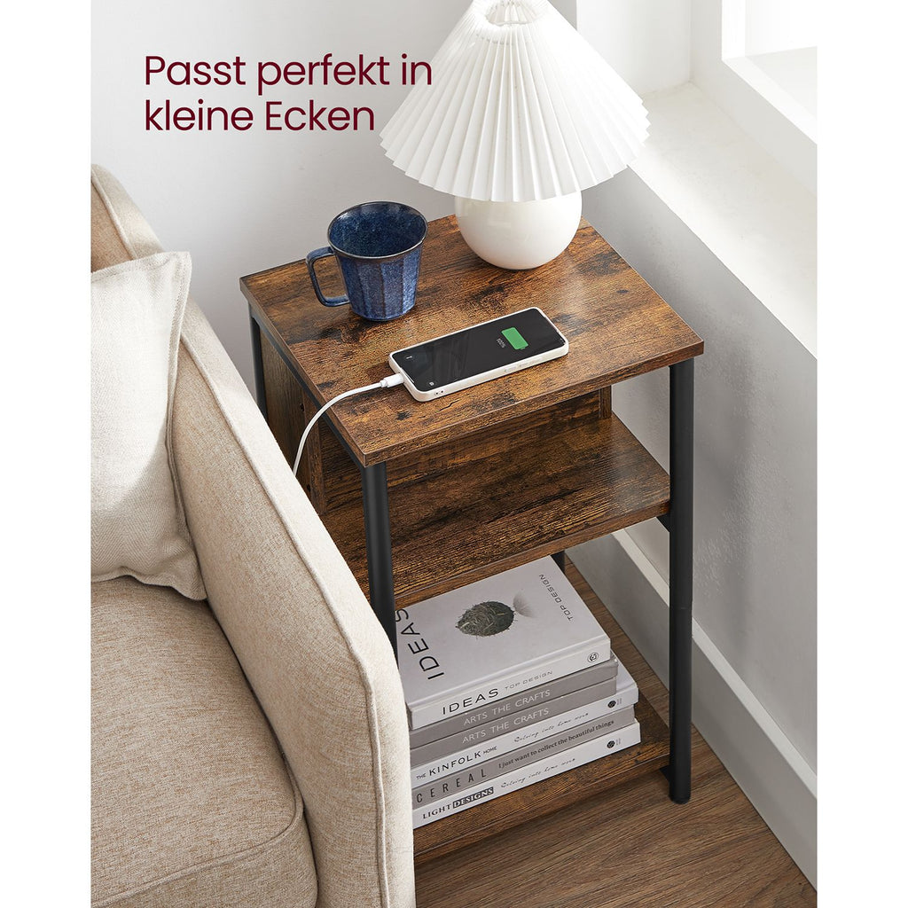 Bedside table with socket