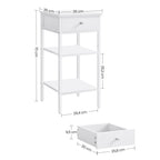 Side table - Beepercase - With drawer - 2 shelves - White