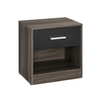 Side table-With drawer-Bedroom-Chestnut-ink Zwart