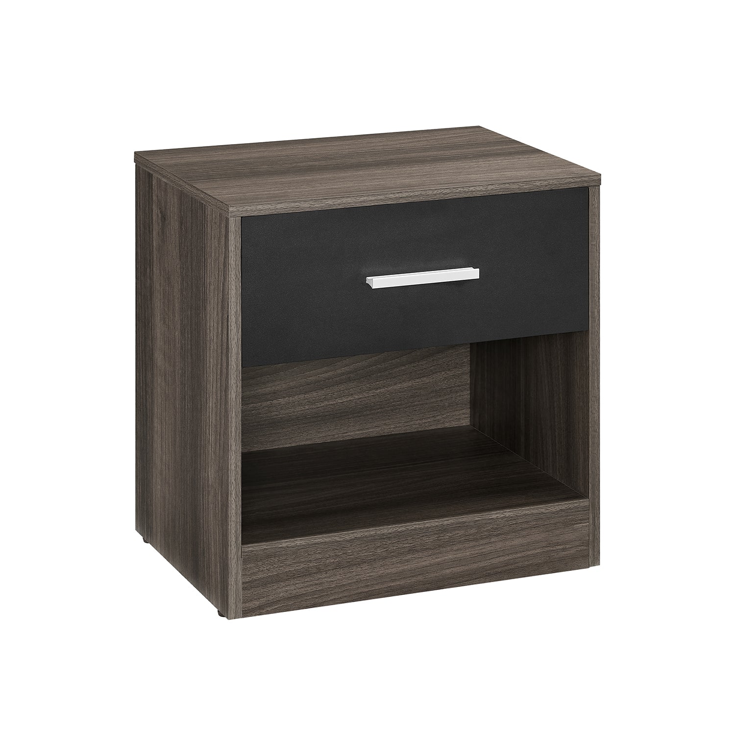 Side table-With drawer-Bedroom-Chestnut-ink Zwart