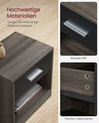 Side table-With drawer-Bedroom-Chestnut-ink Zwart