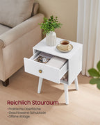 Bedside table set of 2 with drawer and board