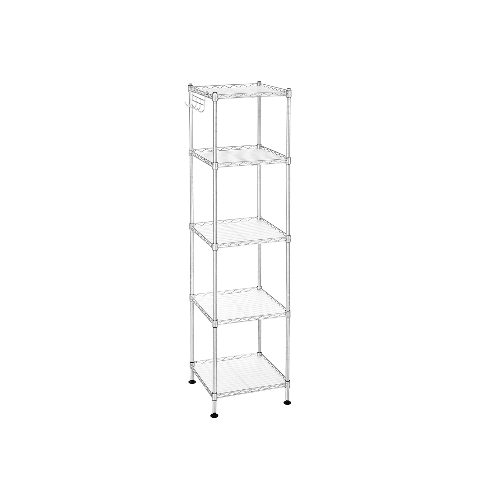 Bathroom rack - Metal rack - 5 shelves - up to 100 kg taxable - Silver