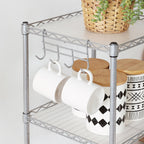 Bathroom rack - Metal rack - 5 shelves - up to 100 kg taxable - Silver