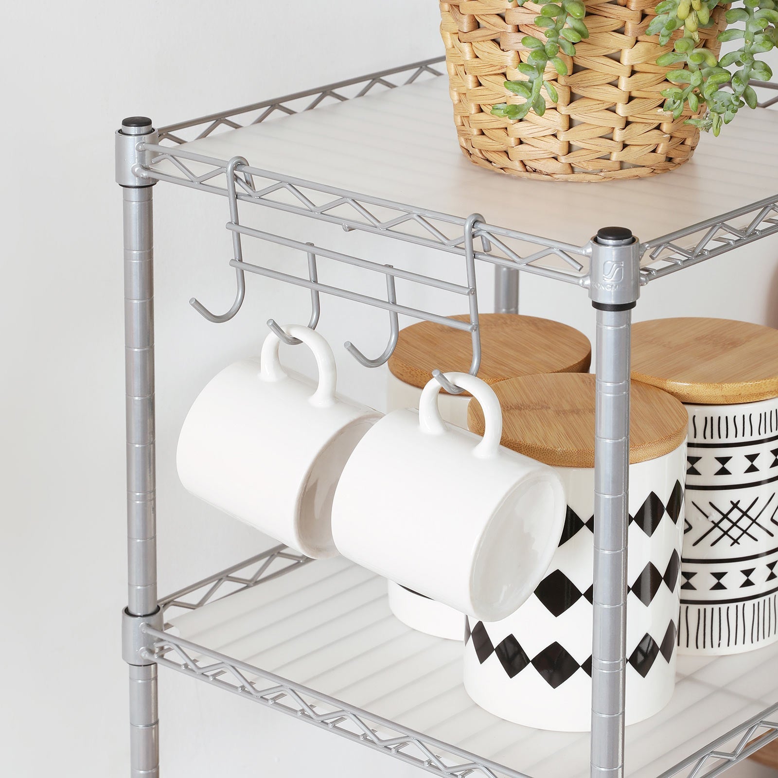 Bathroom rack - Metal rack - 5 shelves - up to 100 kg taxable - Silver