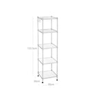 Bathroom rack - Metal rack - 5 shelves - up to 100 kg taxable - Silver