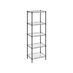 Kitchen rack - storage rack - with 5 levels - metal frame - black